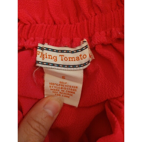 Flying tomatoe Ruffled Maxi Dress Small Pink Boho Feminine Cottagecore - Picture 11 of 11